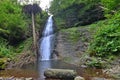 Landscape with the Saritoarea Iedutului multi-step waterfall, in Bihor county, Romania