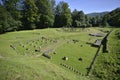 Landscape of Sarmizegetusa Regia Dacian city Royalty Free Stock Photo