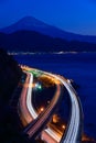 Landscape of the Satta pass at dawn in Shizuoka, Japan