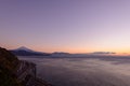 Landscape of the Satta pass at dawn in Shizuoka, Japan