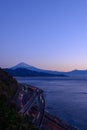 Landscape of the Satta pass at dawn in Shizuoka, Japan