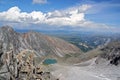 Landscape of Sayan Mountains, near Russian-Mongolian border pho Royalty Free Stock Photo