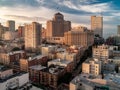 Nob Hill Neighborhood Landscape in San Francisco, California, USA