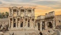 Ruins Celsus liabary in ancient city Ephesus Turkey