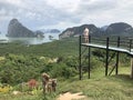 Landscape and scenery visible from Samet Nangshe in Phang Nga Province, Thailand.