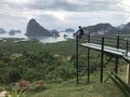 Landscape and scenery visible from Samet Nangshe in Phang Nga Province, Thailand.