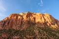 Landscape scenery at the Zion National Park, beautiful colors of rock formation in Utah - USA Royalty Free Stock Photo