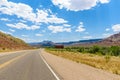 Landscape scenery at the Zion National Park, beautiful colors of rock formation in Utah - USA Royalty Free Stock Photo