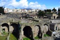 Landscape scenic photo of pompei excavation italy