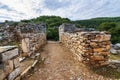 Landscape with a scenic view of Ramnous the ancient fortified site in Attica, Greece