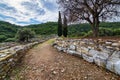 Landscape with a scenic view of Ramnous the ancient fortified site in Attica, Greece