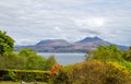 Landscape of the Scottish highlands and a loch Royalty Free Stock Photo