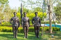 Landscape sculpture, a military honor guard