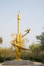 Landscape sculpture, rocket, flying Dunhuang