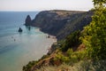 Landscape of the sea coast in a Crimea. Fiolent headland