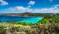 Landscape with sea and coast of Santa Teresa di Gallura, north Sardinia island, Italy