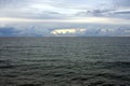 Landscape on the sea with early sunset beginning