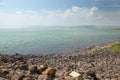 Landscape of Sea of Galilee Kinneret near Capernaum, Israel