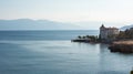 Landscape with sea and houses Royalty Free Stock Photo