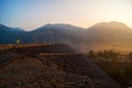 Landscape sea of misty in dawn morning sunrise time at phu lam duan, Loei province,Thailand Royalty Free Stock Photo