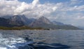 Landscape of sea and mountains. Turkish coastline