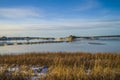 Landscape by the sea in the winter Royalty Free Stock Photo