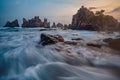 Landscape and seascape in Gigi Hiu, Lampung, Indonesia.