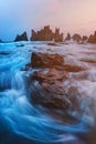 Landscape and seascape in Gigi Hiu, Lampung, Indonesia.