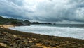 Landscape seascape natural arch Kasap beach in Pacitan East Java Indonesia Royalty Free Stock Photo