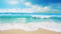 Landscape seascape summer vacation holiday waves surf travel tropical sea background panorama - Turquoise ocean sand beach,