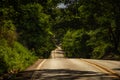 A stretch of the GO-462 highway in GoiÃÂ¡s. Royalty Free Stock Photo