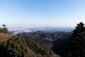 A Landscape seen from the sacred Mount Takao,Kanto,Japan Royalty Free Stock Photo