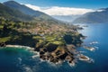 Landscape with Seixal village of north coast, Madeira island, Portugal Royalty Free Stock Photo