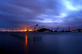 Landscape of Shenjiamen fishing port Royalty Free Stock Photo