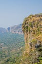 Landscape shot of beautiful Doucki Canyon in the Fouta Djalon highlands during Harmattan season, Guinea, West Africa Royalty Free Stock Photo