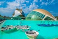 Landscape shot of the Queen Sofia Palace of the Arts opera house in Valencia, Spain Royalty Free Stock Photo