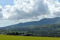 Landscape shot of a rural scene on the Llyn Peninsula in North Wales with leading to the horizon