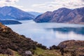 Landscape shot of the Wanaka lake