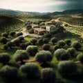 Landscape showing an olive plantation