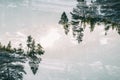 Landscape in the Sierra Nevada, double exposed Royalty Free Stock Photo