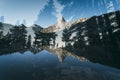 Landscape in the Sierra Nevada, double exposed Royalty Free Stock Photo