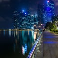 Landscape of the Singapore Marina Bay financial centre Royalty Free Stock Photo