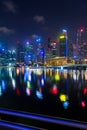 Landscape of the Singapore Marina Bay financial centre Royalty Free Stock Photo