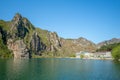 Landscape of Sinpyeong lake in north korea