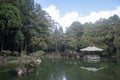 Landscape of Sister ponds in Alishan National Forest Recreation Area in Taiwan