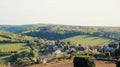 Landscape of the small hill in Bourgogne region, Vezeley, France