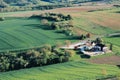 Landscape of the small hill in Bourgogne region, countryside of Vezeley, France