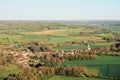 Landscape of the small hill in Bourgogne region, Vezeley, France