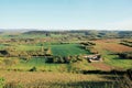 Landscape of the small hill and vineyard in Bourgogne region, Vezeley, France