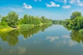 Landscape with small river Oril in Ukraine Royalty Free Stock Photo